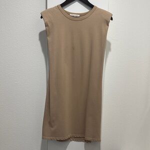 Sleeveless Tan Dress
